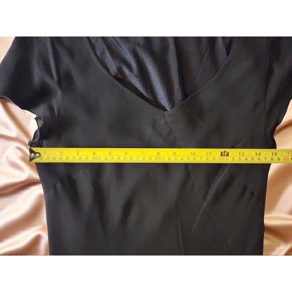 Isabella Bird 100% Silk Black Dress – Size 10 – Classic Midi - Picture 5 of 7